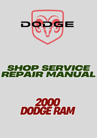 2000 DODGE RAM SHOP SERVICE REPAIR MANUAL - PDF