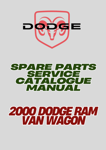 2000 DODGE RAM VAN WAGON SPARE PARTS SERVICE CATALOGUE MANUAL - PDF