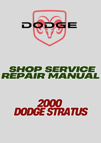 2000 DODGE STRATUS SHOP SERVICE REPAIR MANUAL - PDF