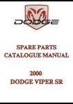 2000 DODGE VIPER SR SPARE PARTS CATALOGUE MANUAL - PDF