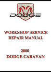 2000 DODGE CARAVAN WORKSHOP SERVICE REPAIR MANUAL - PDF