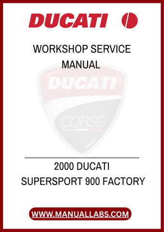 
DON'T MISS OUT ON THE OPPORTUNITY TO ENHANCE YOUR MOTORCYCLE KNOWLEDGE AND SKILLS. WITH THE 2000 DUCATI SUPERSPORT 900 FACTORY WORKSHOP SERVICE MANUAL, YOU CAN 