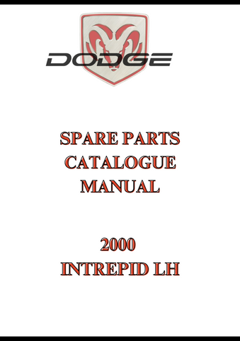 2000 INTREPID LH SPARE PARTS CATALOGUE MANUAL - PDF