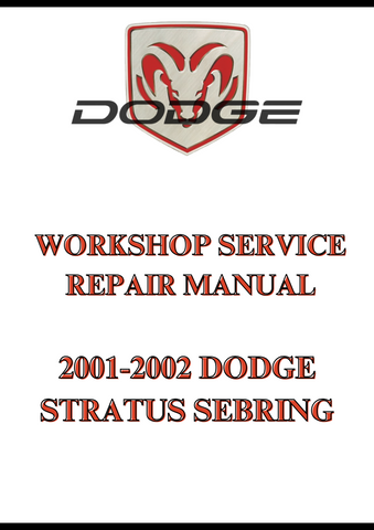 2001-2002 DODGE STRATUS SEBRING WORKSHOP SERVICE REPAIR MANUAL - PDF  