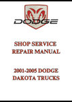 2001-2005 DODGE DAKOTA TRUCKS SHOP SERVICE REPAIR MANUAL - PDF