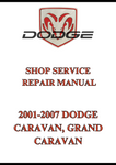 2001-2007 DODGE CARAVAN, GRAND CARAVAN SHOP SERVICE REPAIR MANUAL - PDF