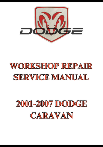 2001-2007 DODGE CARAVAN WORKSHOP REPAIR SERVICE MANUAL - PDF