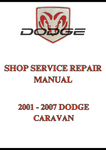 2001 - 2007 DODGE CARAVAN SHOP SERVICE REPAIR MANUAL - PDF