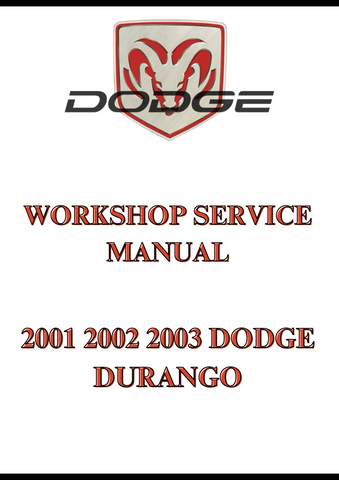 2001 2002 2003 DODGE DURANGO WORKSHOP SERVICE MANUAL - PDF