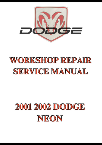 2001 2002 DODGE NEON WORKSHOP REPAIR SERVICE MANUAL - PDF