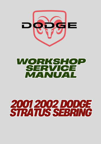 2001 2002 DODGE STRATUS SEBRING WORKSHOP SERVICE MANUAL - PDF