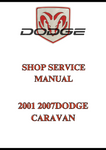 2001 2007DODGE CARAVAN SHOP SERVICE MANUAL - PDF