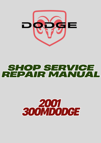 2001 300MDODGE SHOP SERVICE REPAIR MANUAL - PDF