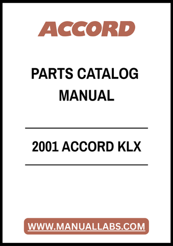 2001 ACCORD KLX PARTS CATALOG MANUAL – PDF FILE