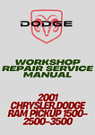 2001 CHRYSLER,DODGE RAM PICKUP 1500-2500-3500 WORKSHOP REPAIR SERVICE MANUAL - PDF