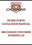 2001 DODGE CONCORDE INTREPID LH SPARE PARTS CATALOGUE MANUAL - PDF