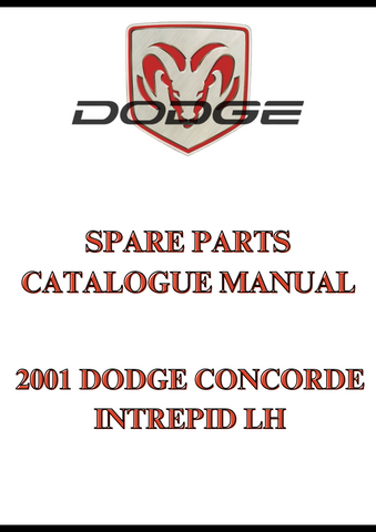 2001 DODGE CONCORDE INTREPID LH SPARE PARTS CATALOGUE MANUAL - PDF