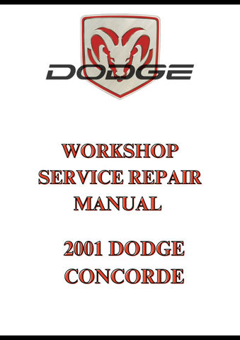 2001 DODGE CONCORDE WORKSHOP SERVICE REPAIR MANUAL - PDF