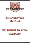 2001 DODGE DAKOTA FACTORY SHOP SERVICE MANUAL - PDF