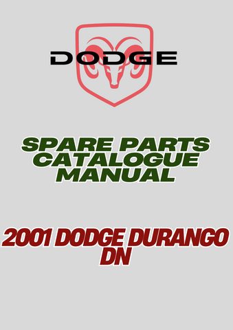 2001 DODGE DURANGO DN SPARE PARTS CATALOGUE MANUAL - PDF