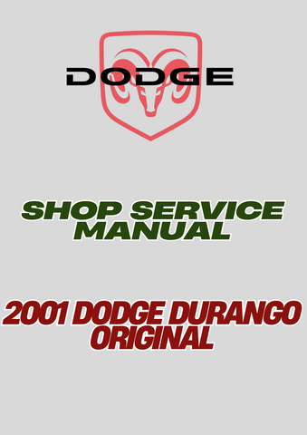 2001 DODGE DURANGO ORIGINAL SHOP SERVICE MANUAL - PDF