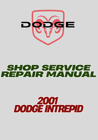 2001 DODGE INTREPID SHOP SERVICE REPAIR MANUAL - PDF