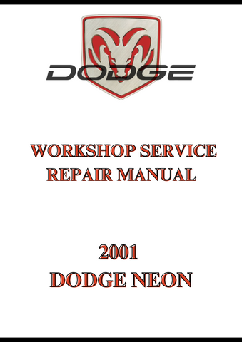 2001 DODGE NEON WORKSHOP SERVICE REPAIR MANUAL - PDF