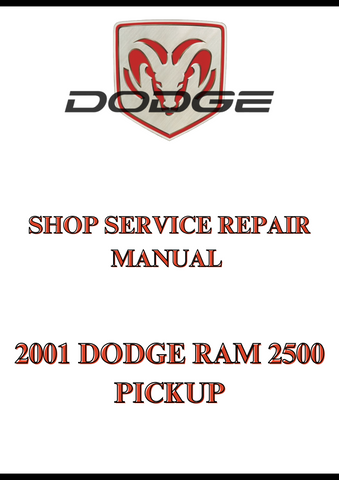 2001 DODGE RAM 2500 PICKUP SHOP SERVICE REPAIR MANUAL - PDF