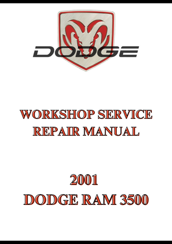 2001 DODGE RAM 3500 WORKSHOP SERVICE REPAIR MANUAL - PDF