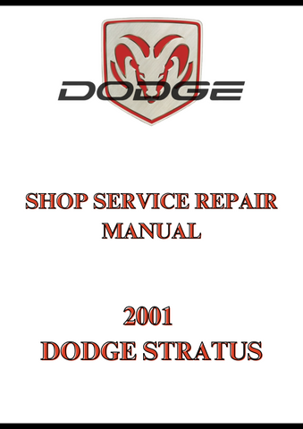 2001 DODGE STRATUS SHOP SERVICE REPAIR MANUAL - PDF