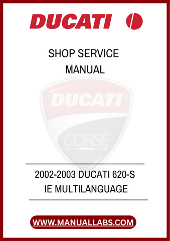 DON'T MISS OUT ON THE OPPORTUNITY TO ENHANCE YOUR MOTORCYCLE KNOWLEDGE AND SKILLS. PURCHASE THE 2002-2003 DUCATI 620-S IE MULTILANGUAGE SHOP SERVICE MANUAL TODAY AND ENSURE