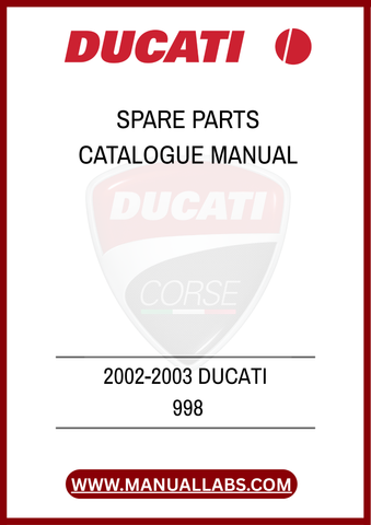 DON'T MISS OUT ON THE OPPORTUNITY TO ELEVATE YOUR DUCATI EXPERIENCE. PURCHASE THE 2002-2003 DUCATI 998 SPARE PARTS CATALOGUE MANUAL TODAY AND GAIN ACCESS TO INVALUABLE