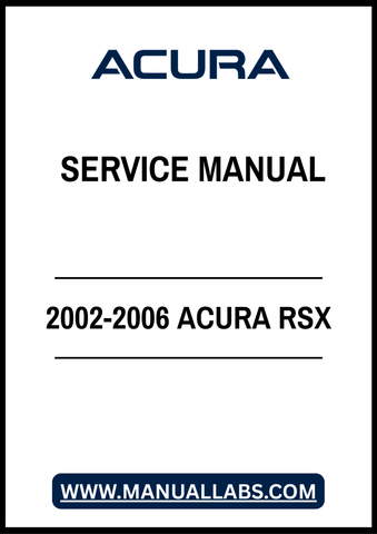Unlock the full potential of your 2002-2006 Acura RSX with our comprehensive Service Manual in PDF format. This essential guide provides detailed instructions, diagrams, and troubleshooting tips to help you perform maintenance and repairs with confidence. Whether you're a seasoned mechanic or a DIY enthusiast, this manual is your go-to resource for keeping your vehicle in peak condition. Download now and ensure your Acura RSX runs smoothly for years to come!