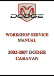 2002-2007 DODGE CARAVAN WORKSHOP SERVICE MANUAL - PDF