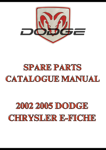 2002 2005 DODGE CHRYSLER E-FICHE SPARE PARTS CATALOGUE MANUAL - PDF