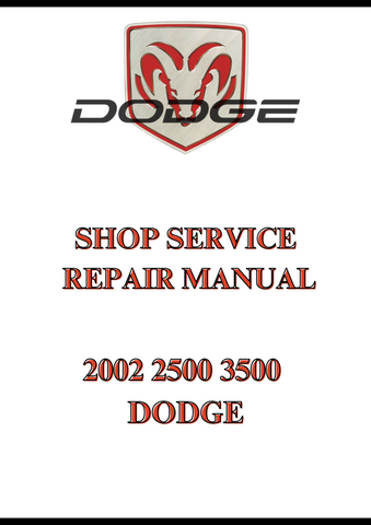 2002 2500 3500 DODGE SHOP SERVICE REPAIR MANUAL - PDF