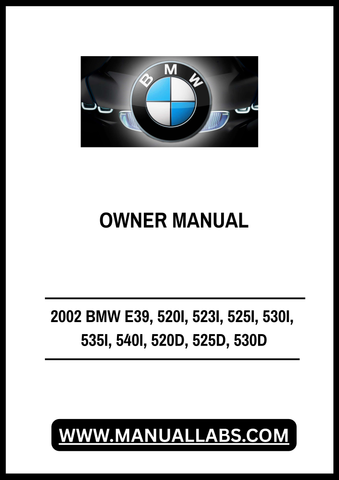 Discover the ultimate resource for your 2002 BMW E39 series with our comprehensive Owner Manual in PDF format. This digital guide covers all models, including the 520I, 523I, 525I, 530I, 535I, 540I, 520D, 525D, and 530D, ensuring you have the information you need at your fingertips.