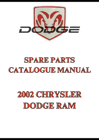 2002 CHRYSLER DODGE RAM SPARE PARTS CATALOGUE MANUAL - PDF