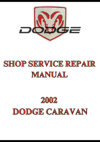 2002 DODGE CARAVAN SHOP SERVICE REPAIR MANUAL - PDF