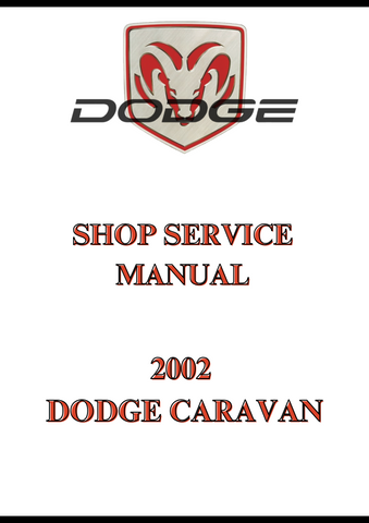 2002 DODGE CARAVAN SHOP SERVICE MANUAL - PDF