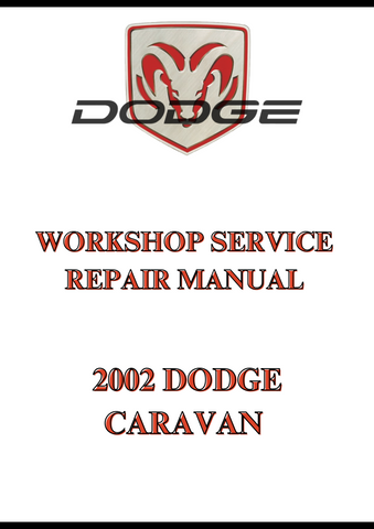 2002 DODGE CARAVAN WORKSHOP SERVICE REPAIR MANUAL - PDF