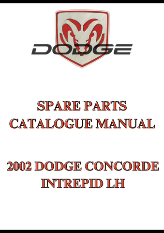 2002 DODGE CONCORDE INTREPID LH SPARE PARTS CATALOGUE MANUAL - PDF
