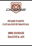 2002 DODGE DACOTA AN SPARE PARTS CATALOGUE MANUAL - PDF