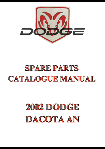 2002 DODGE DACOTA AN SPARE PARTS CATALOGUE MANUAL - PDF