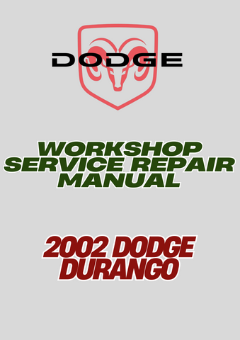 2002 DODGE DURANGO WORKSHOP SERVICE REPAIR MANUAL - PDF