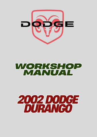 2002 DODGE DURANGO WORKSHOP MANUAL - PDF