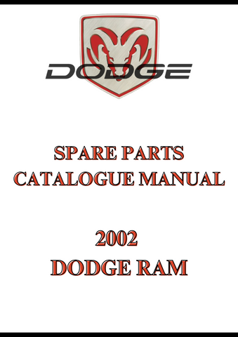 2002 DODGE RAM SPARE PARTS CATALOGUE MANUAL - PDF