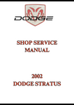 2002 DODGE STRATUS SHOP SERVICE MANUAL - PDF  