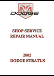 2002 DODGE STRATUS SHOP SERVICE REPAIR MANUAL - PDF