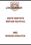 2002 DODGE STRATUS SHOP SERVICE REPAIR MANUAL - PDF